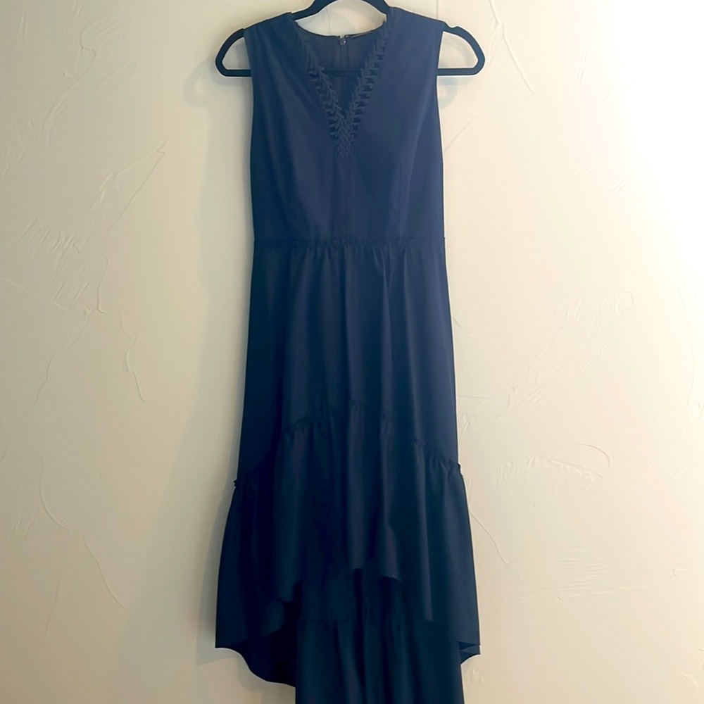 Elie Tahari high low dress in navy